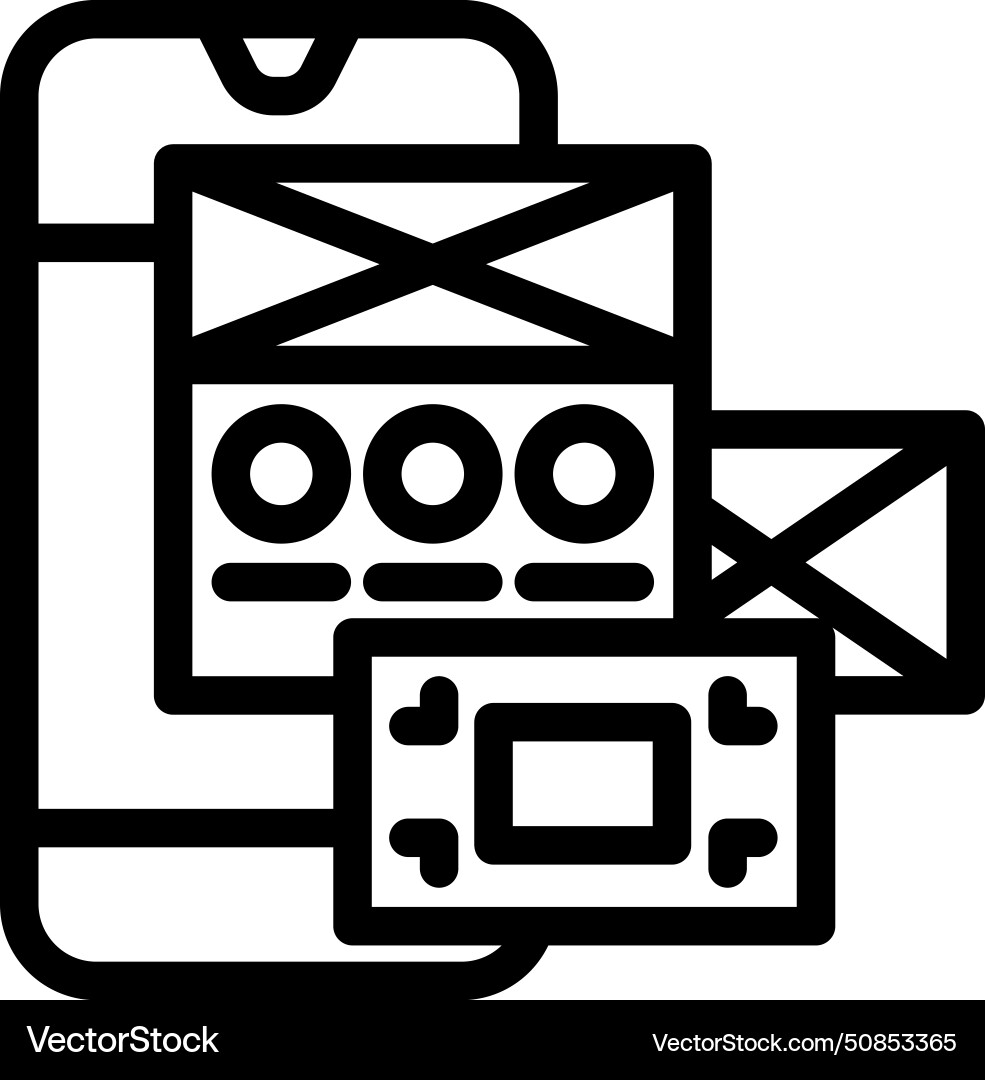 Usability ux ui design line icon Vector Image