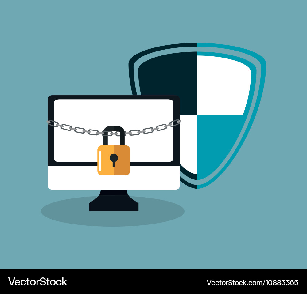 Virtual security system icons image Vector Image
