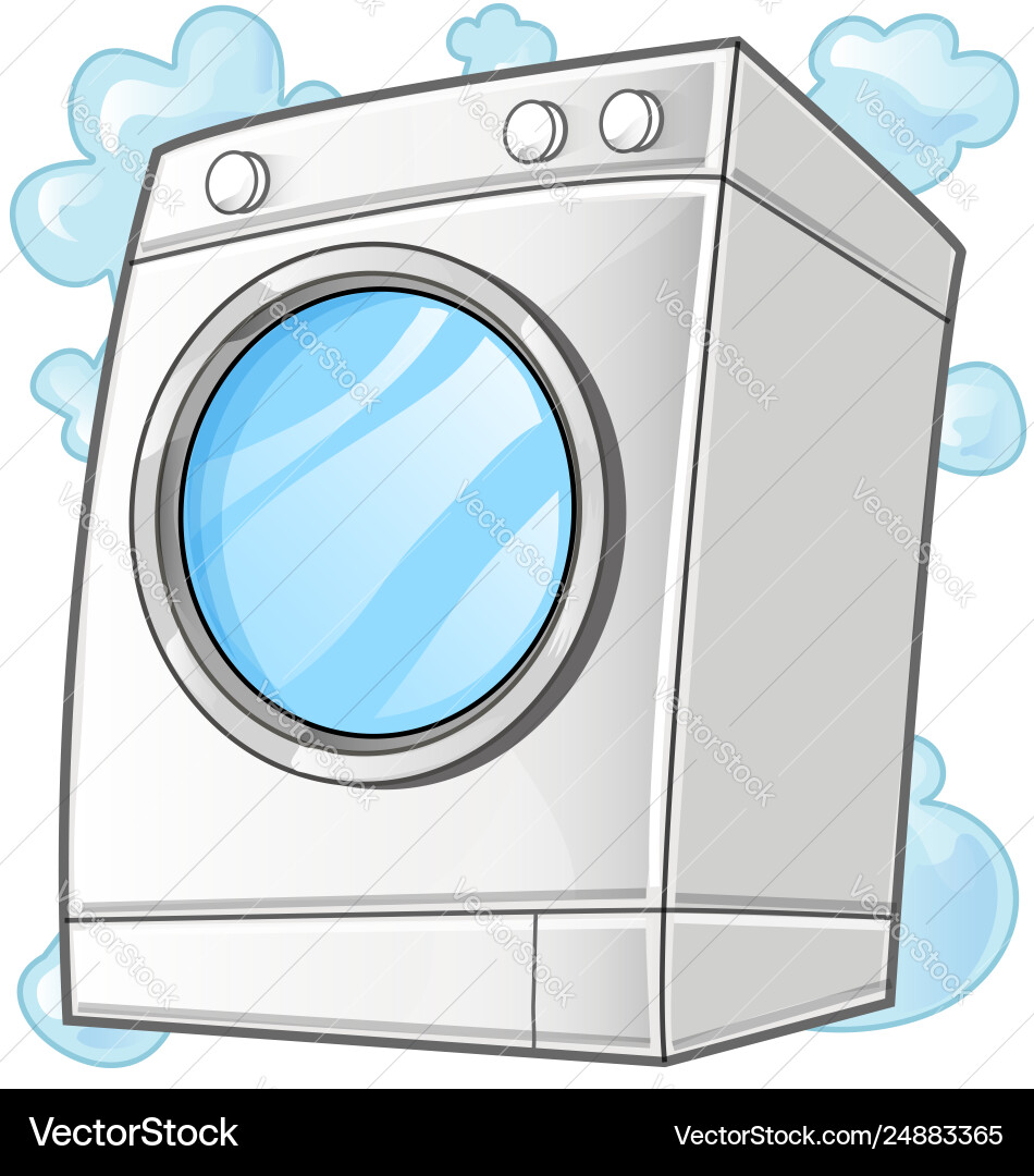 Washing machine clip art Washing machine clip art vector image