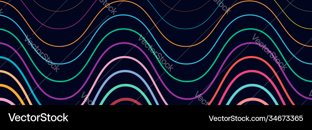 Wide rectangular format wavy waving zig-zag Wide rectangular format wavy waving zig-zag Vector Image