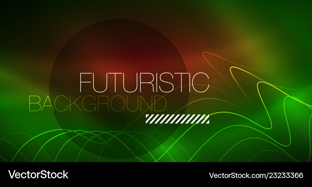 Abstract shiny glowinng color wave design element Vector Image