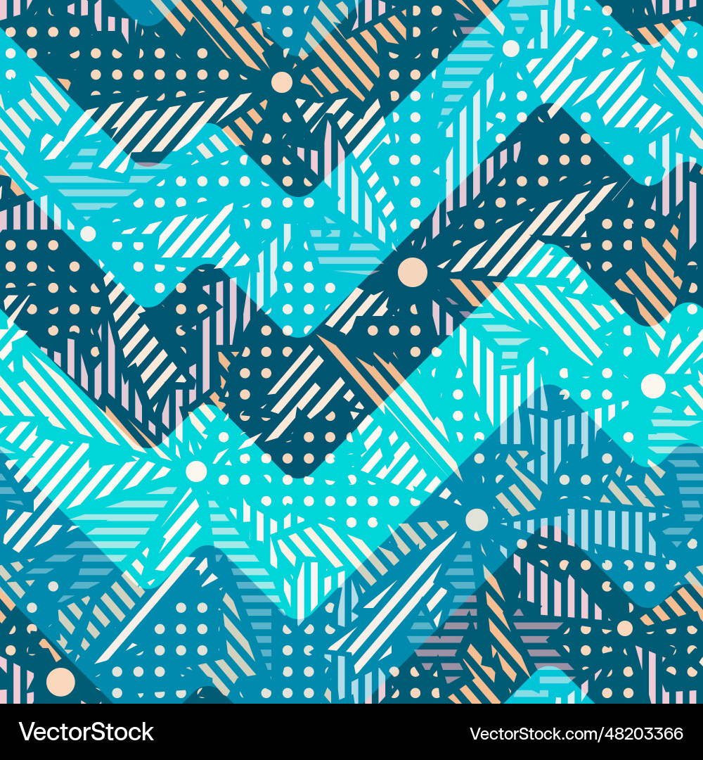 Abstract wave seamless pattern Royalty Free Vector Image