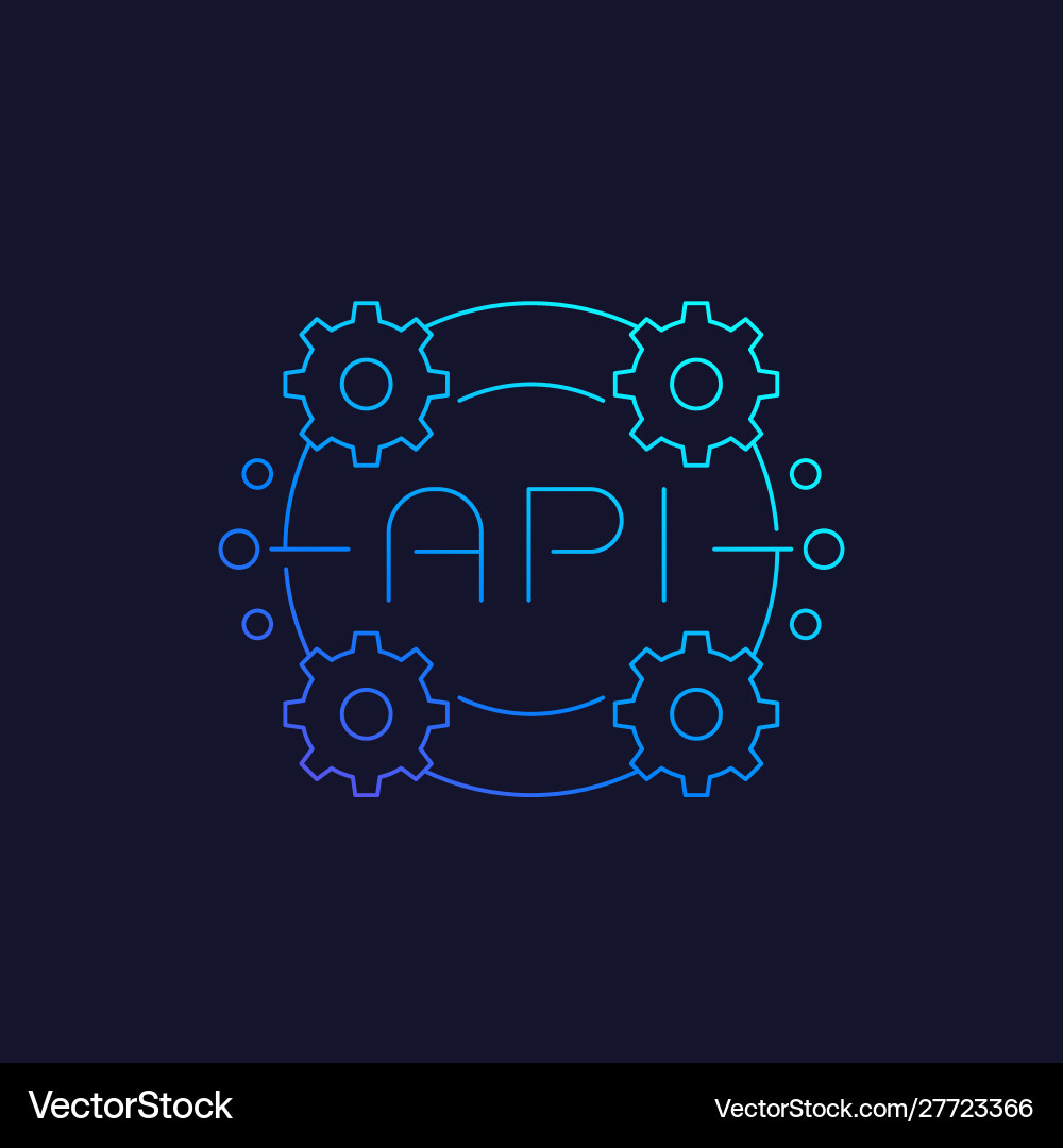 Api icon application programming interface vector image