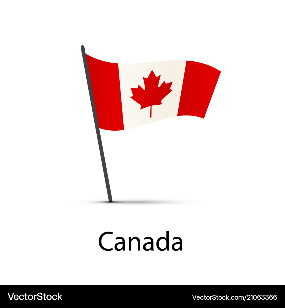 Canada Flag on White Background Vector Image
