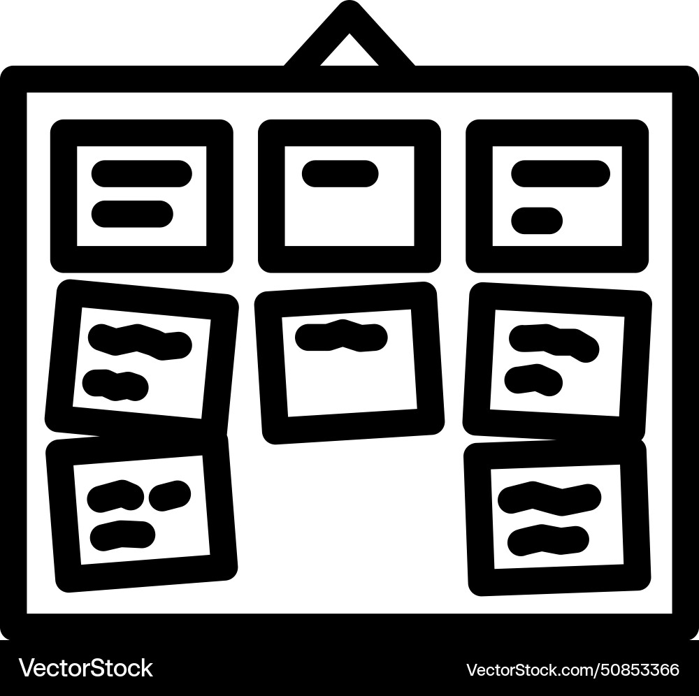Card sorting ux ui design line icon Card sorting ux ui design line icon vector image
