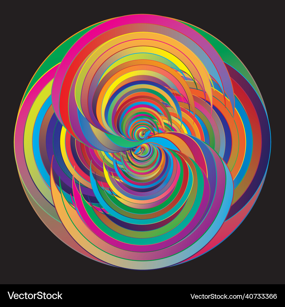 Checkered spiral design element abstract image Vector Image