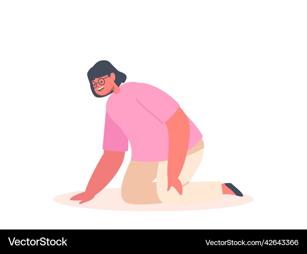 Child having active game recreation isolated Child having active game recreation isolated Vector Image