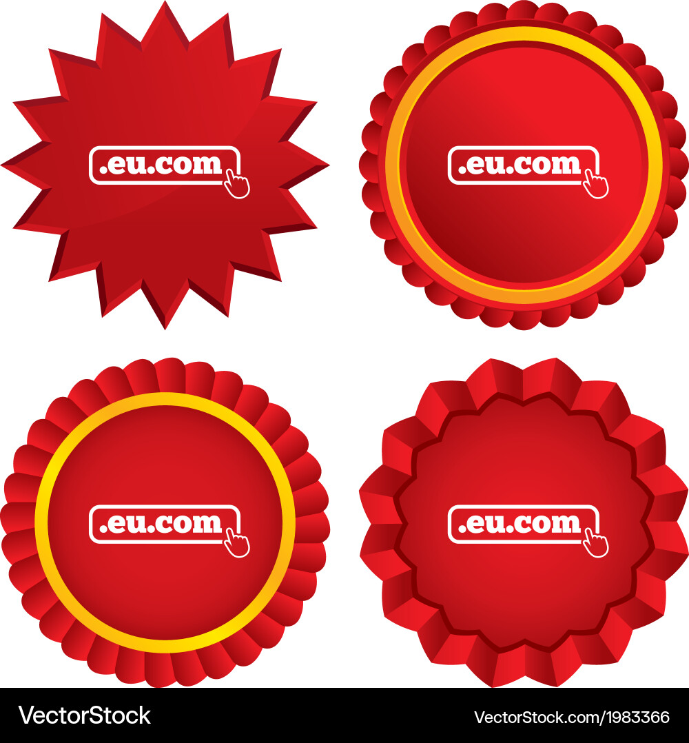 Domain eucom sign icon internet subdomain vector image