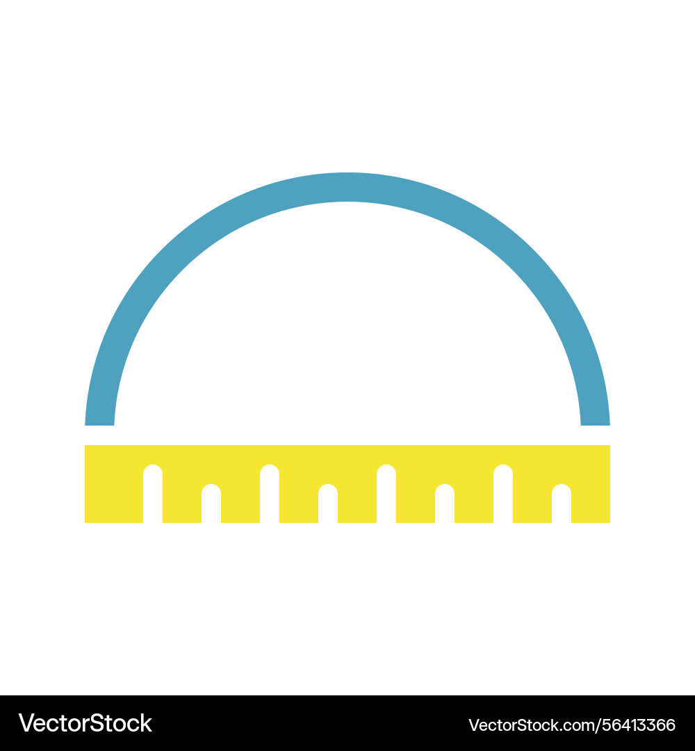 Geometric abstraction a simple semi-circle above vector image