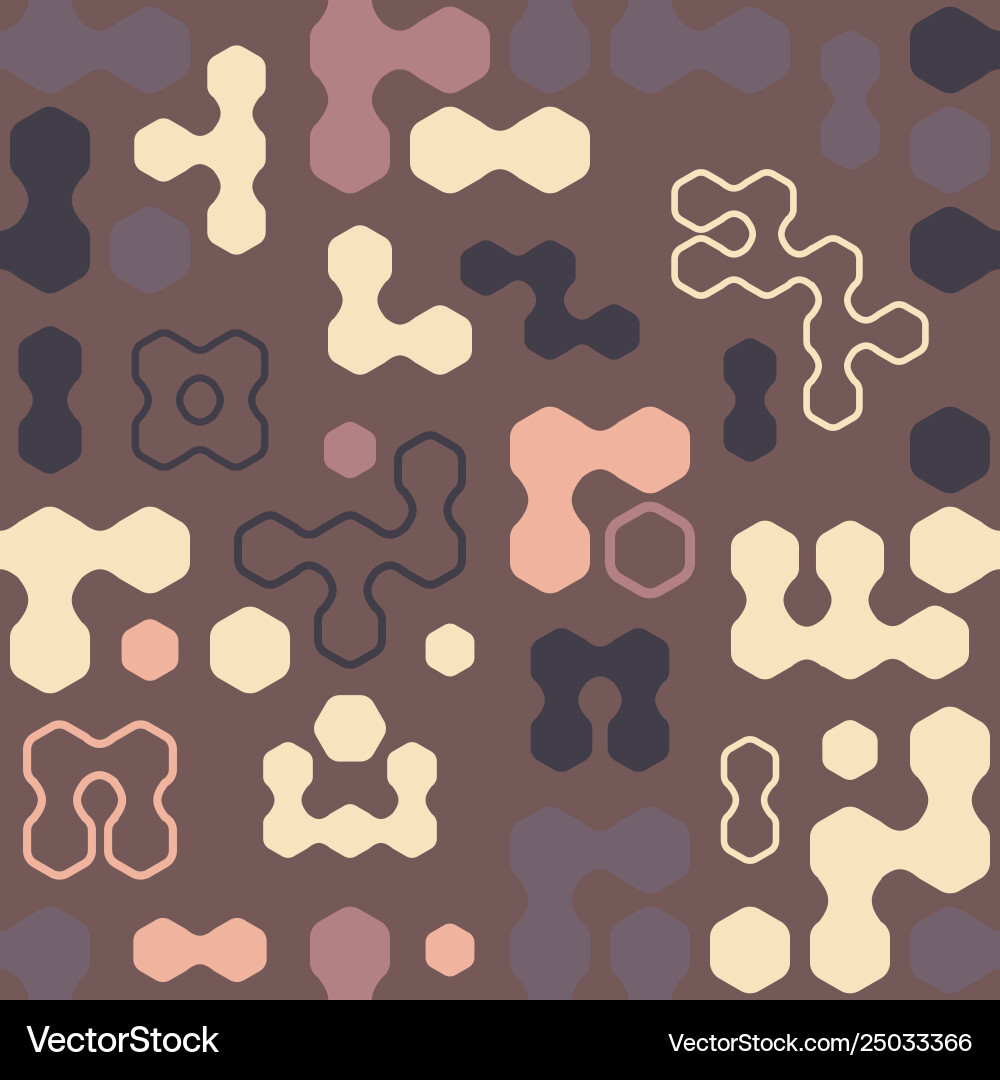 Geometric colored hexagon forms seamless pattern Geometric colored hexagon forms seamless pattern vector image