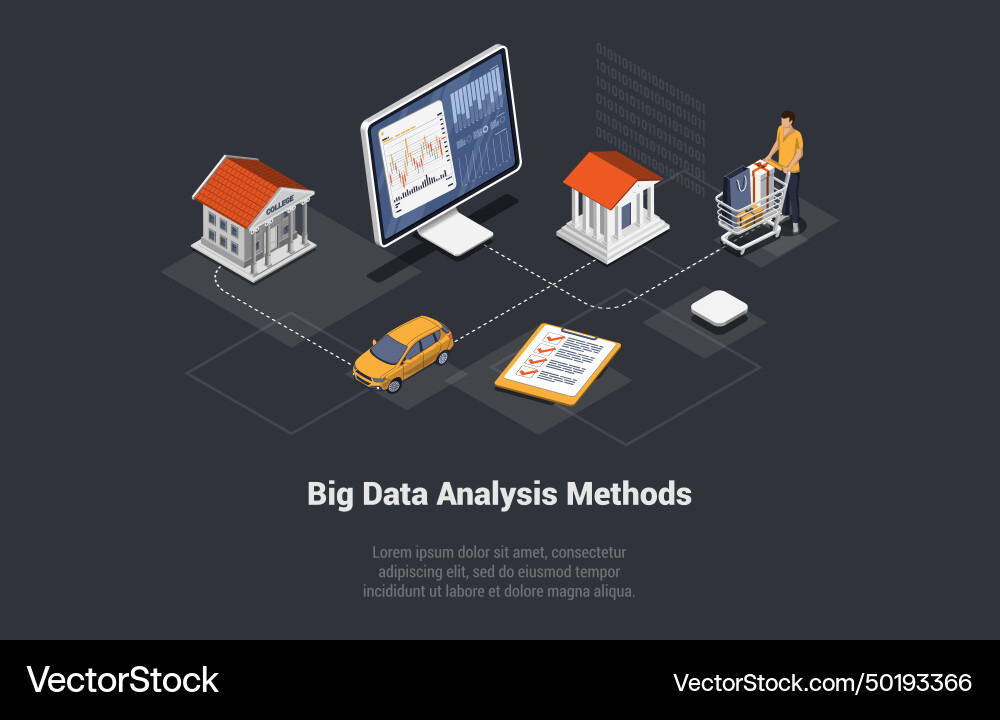 Große Datenanalyse Methoden Informationssuche Große Datenanalyse Methoden Informationssuche vektorbild