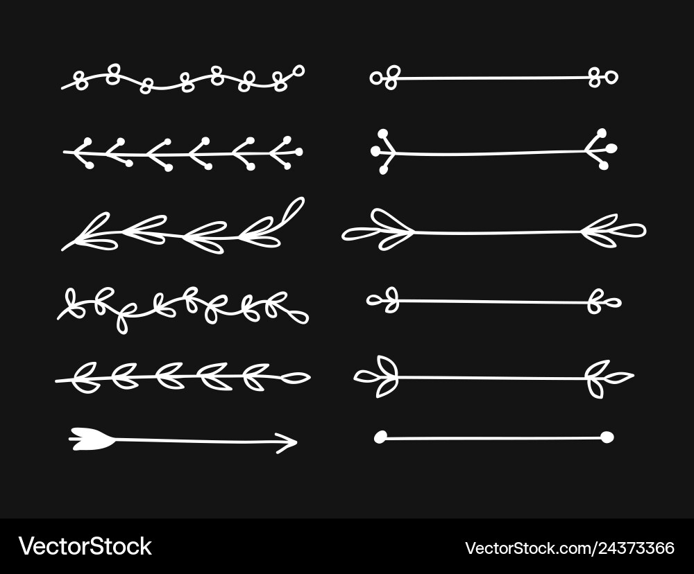 Hand drawn set of objects for design use white vector image