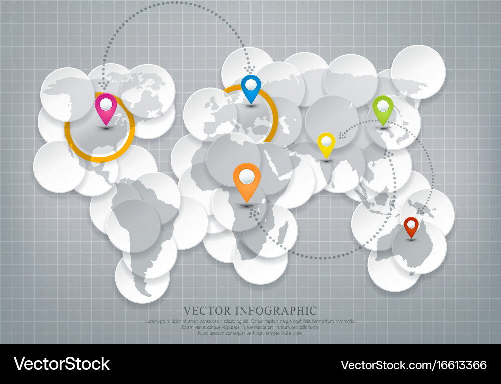 Map Pointer Business Concept Vector Image