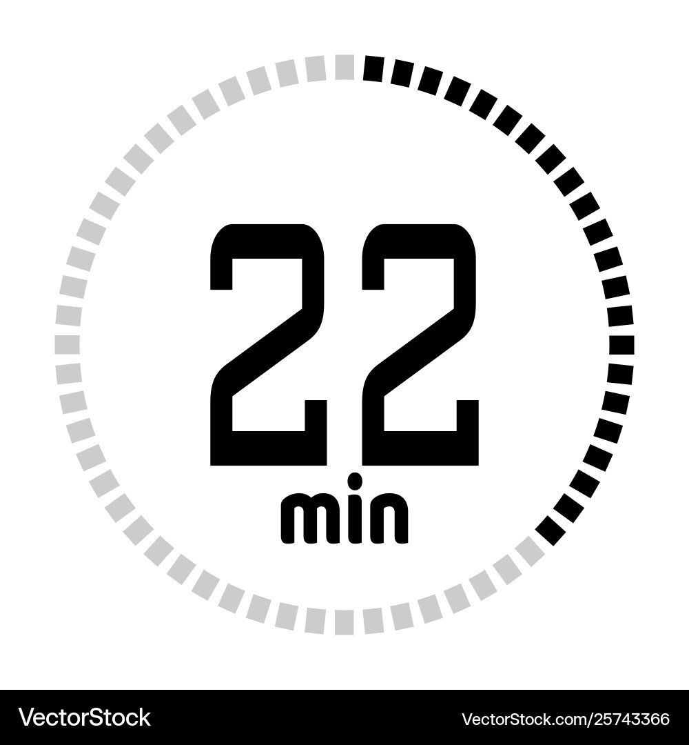 Minutes countdown timer vector image