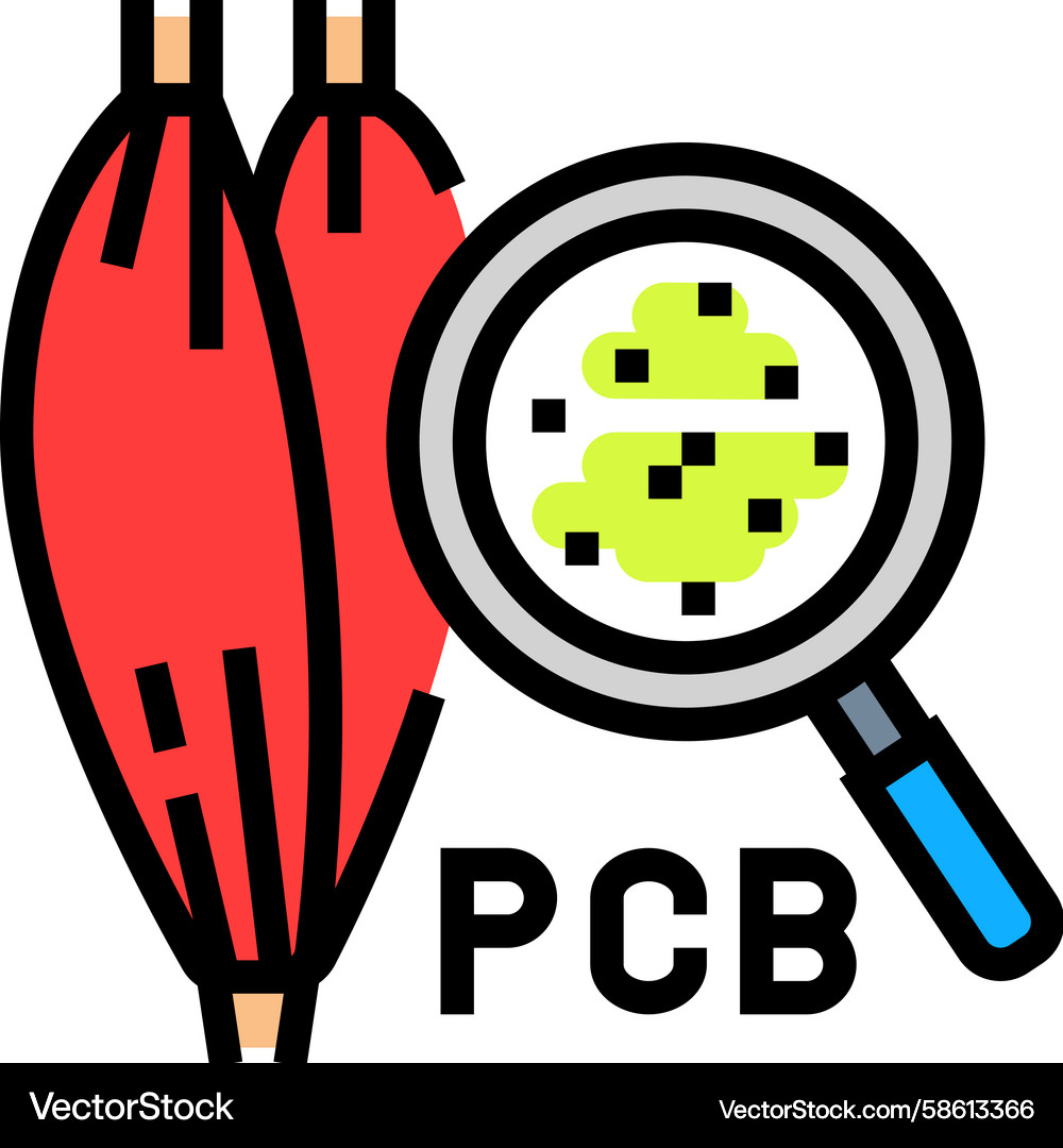 PCB Particle Microscope View Vector Image