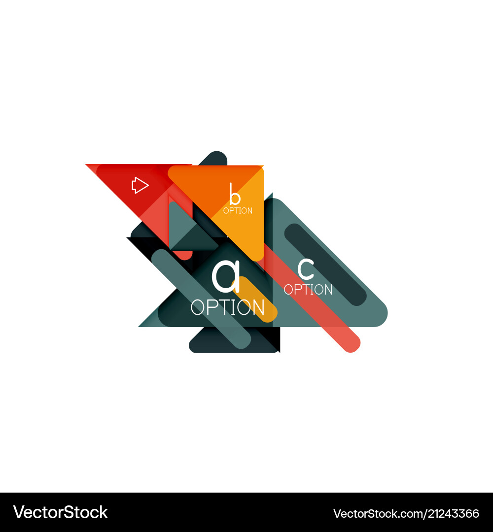 Triangle data visualization design option Vector Image