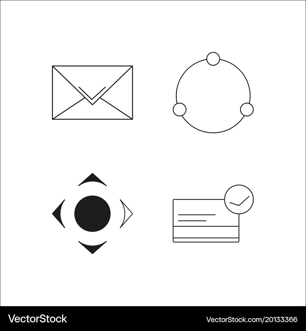 Web einfache lineare Icon setsimple Umriss Icons vektorbild