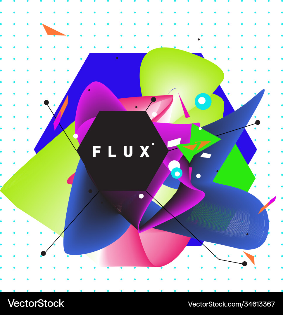 3d colorful wave background dynamic flux effect 3d colorful wave background dynamic flux effect vector image