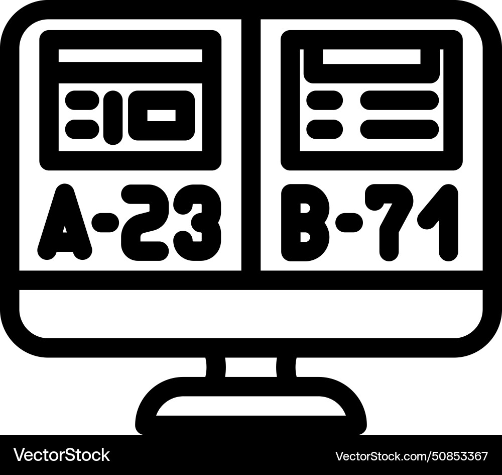 Ab testen ux ui design line icon Ab testen ux ui design line icon vektorbild