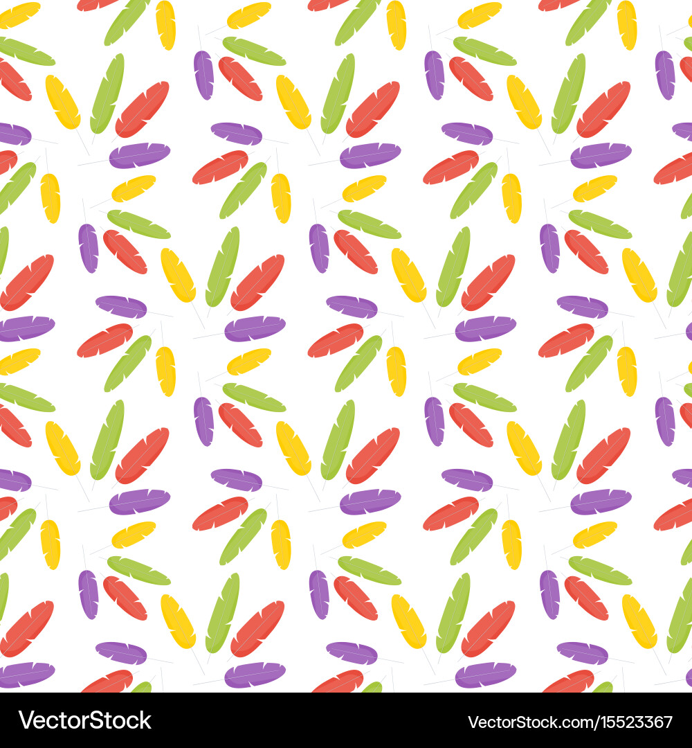 Feather seamless pattern Vector Image