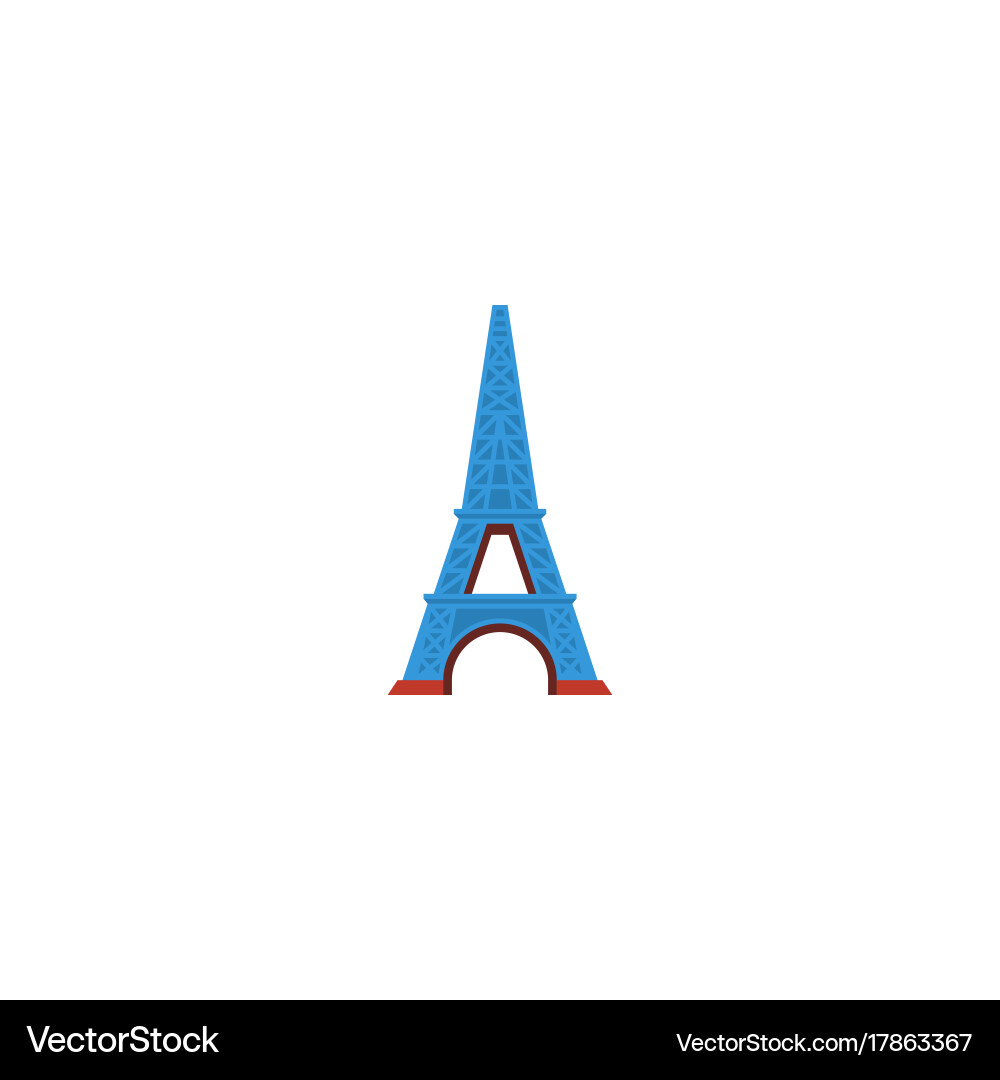 Flat icon eiffel tower element vector image