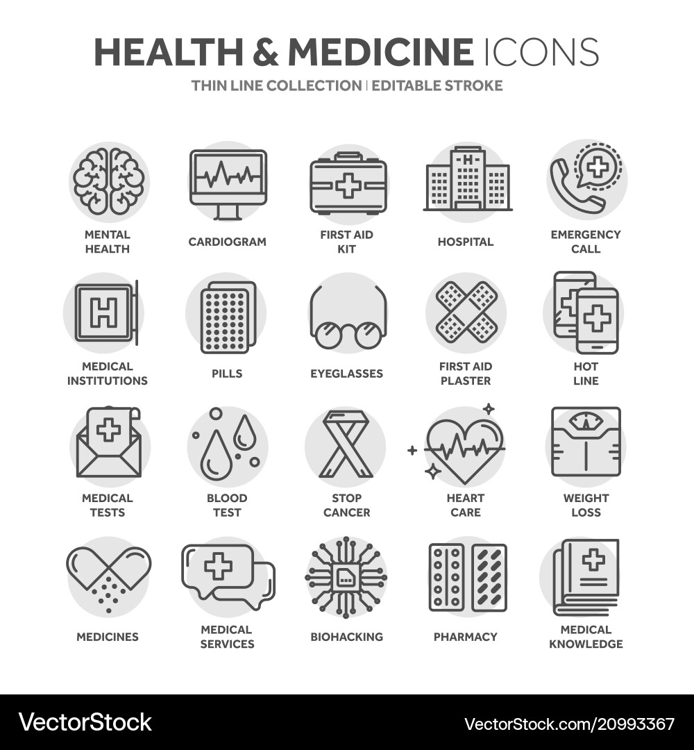 Health & Medical Icons - Erste Hilfe und Diagnose vektorbild