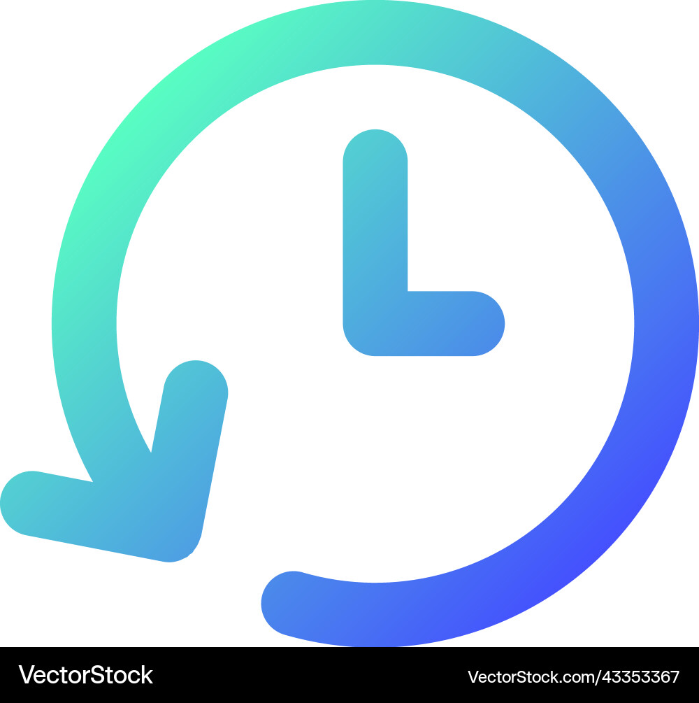 Period of time pixel perfect gradient linear ui vector image