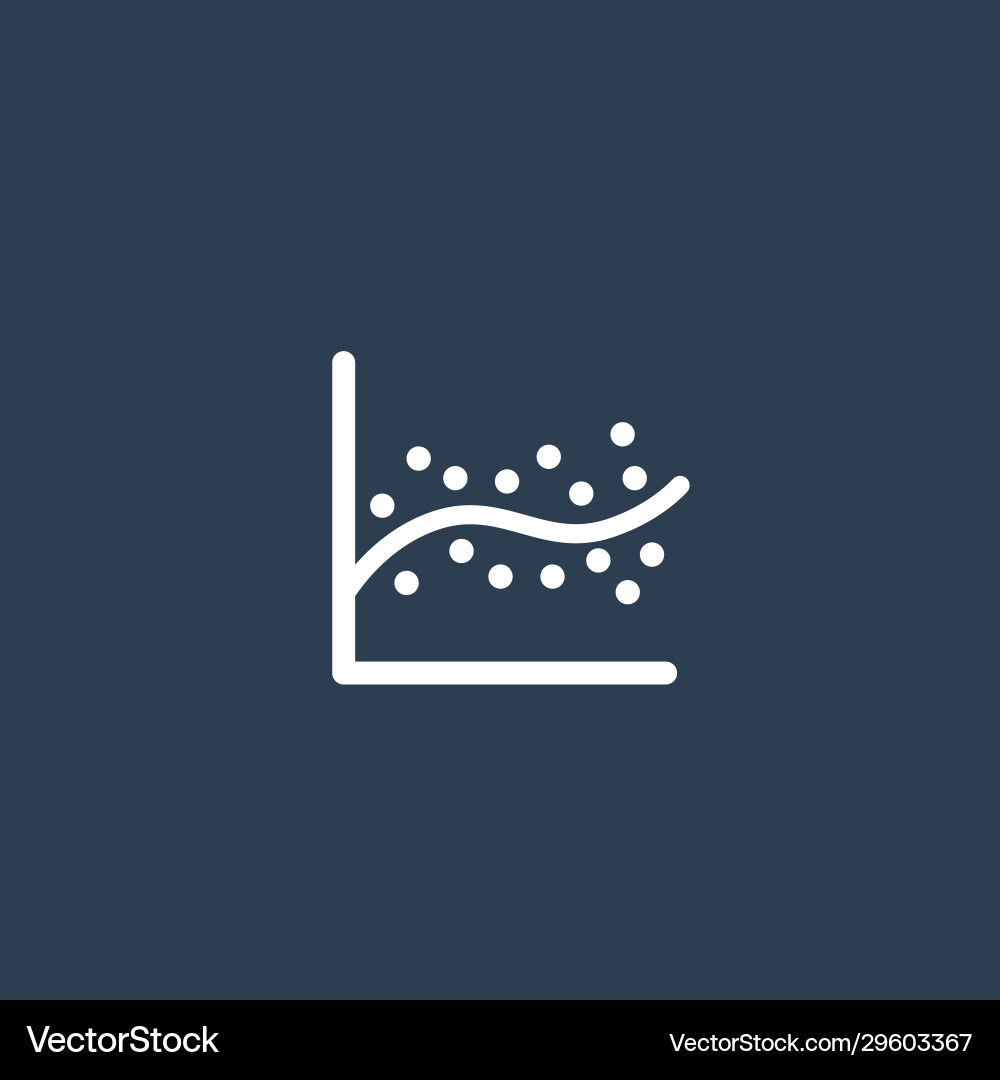 Regression analysis graph icon vector image