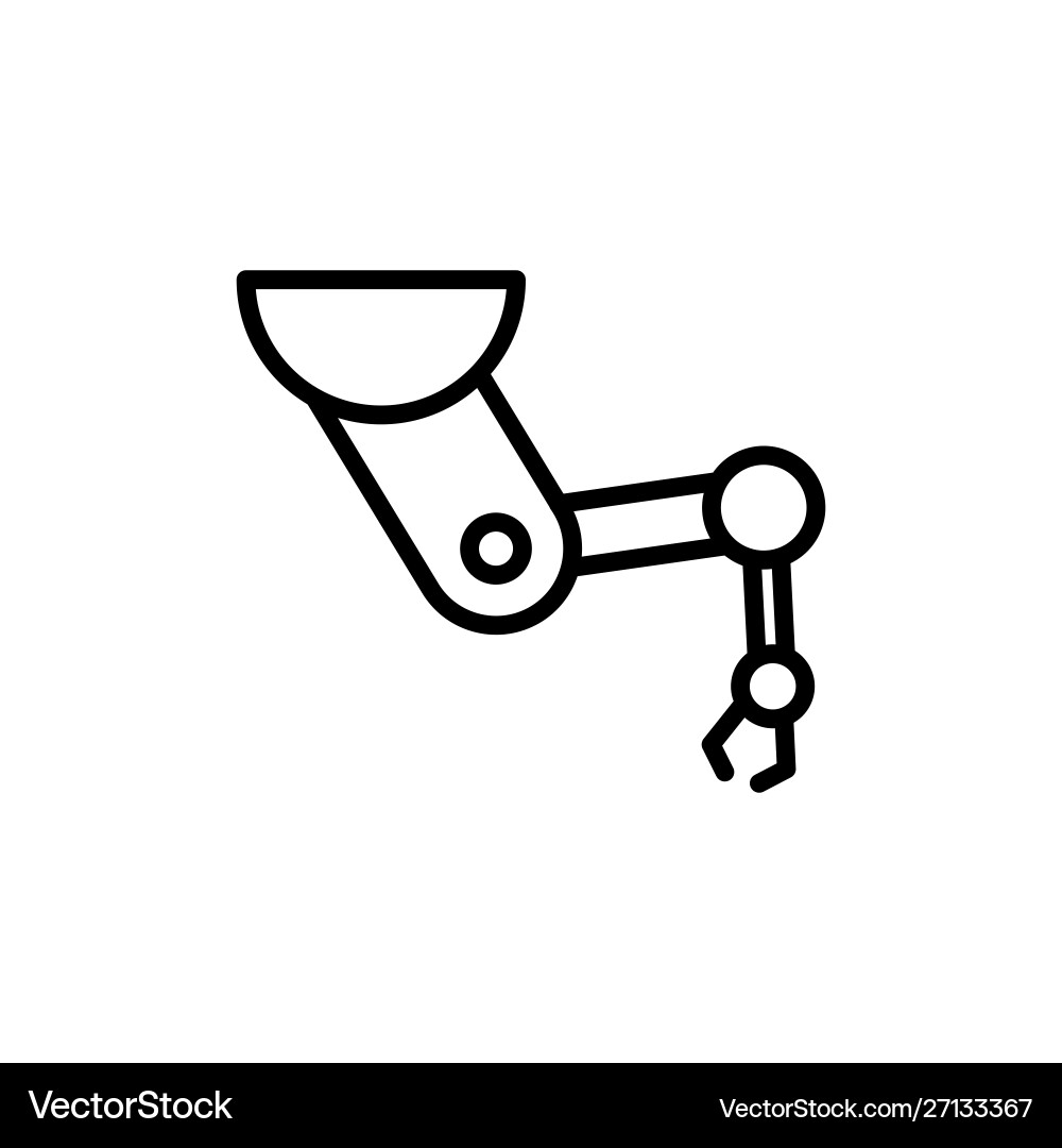 Robot hand machine simple flat style Robot hand machine simple flat style vector image