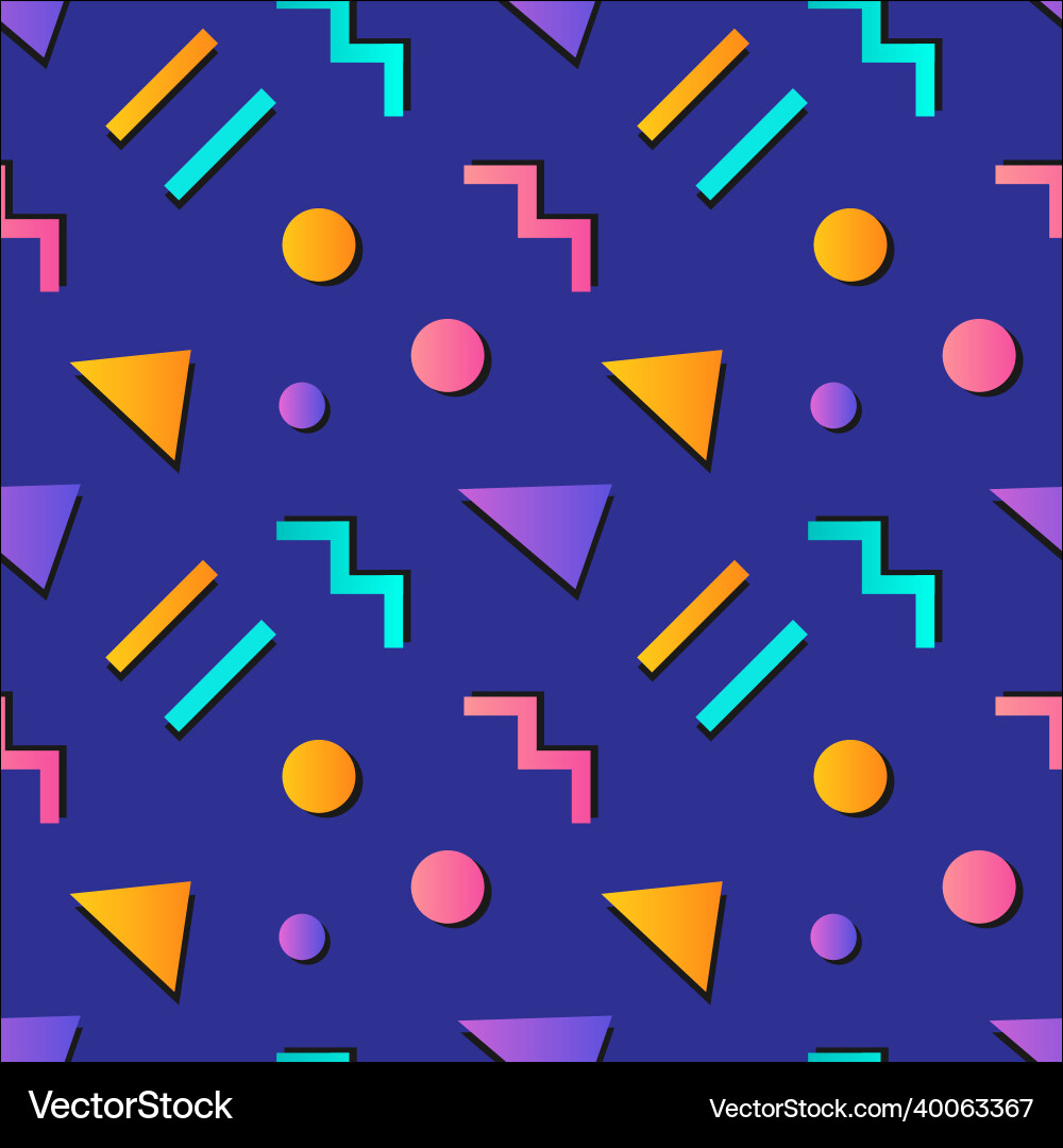 Seamless pattern with gradient geometric shapes Seamless pattern with gradient geometric shapes vector image