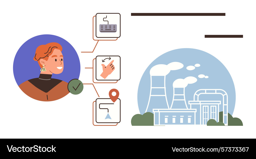 Smart factory workflow with streamlined user input Smart factory workflow with streamlined user input vector image
