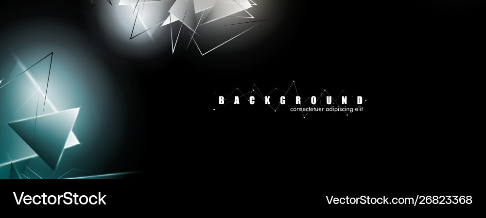 Abstract background with glowing triangles Abstract background with glowing triangles Vector Image