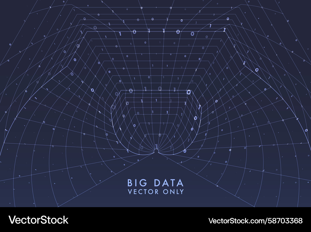Abstract big data visualization Vector Image