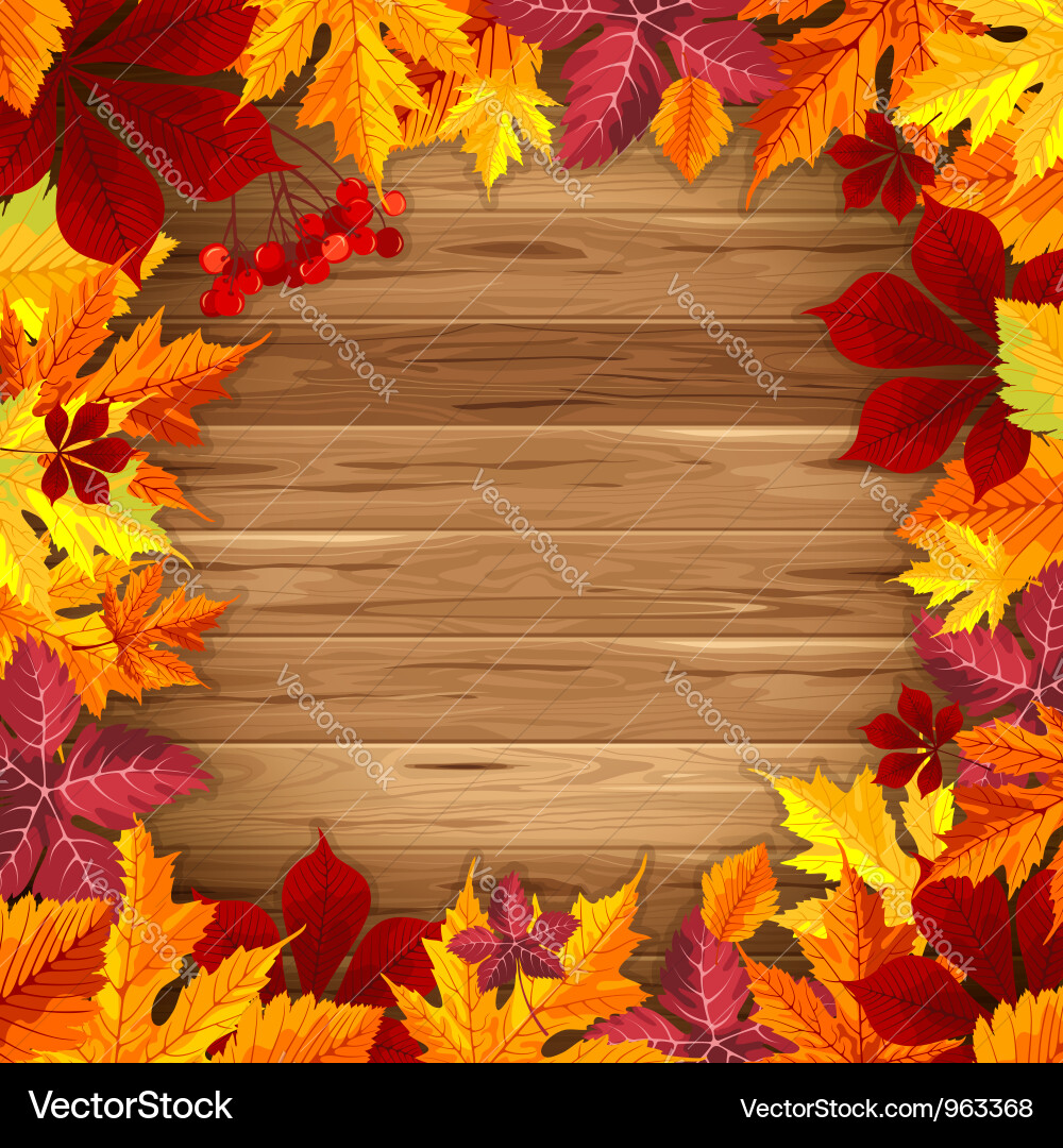 Autumn Leaves Background vector image