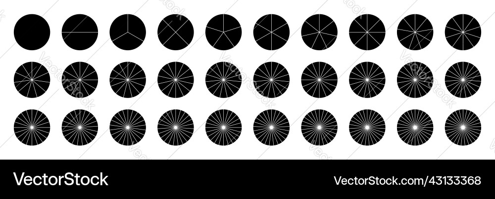 Circular Segment Graph vector image