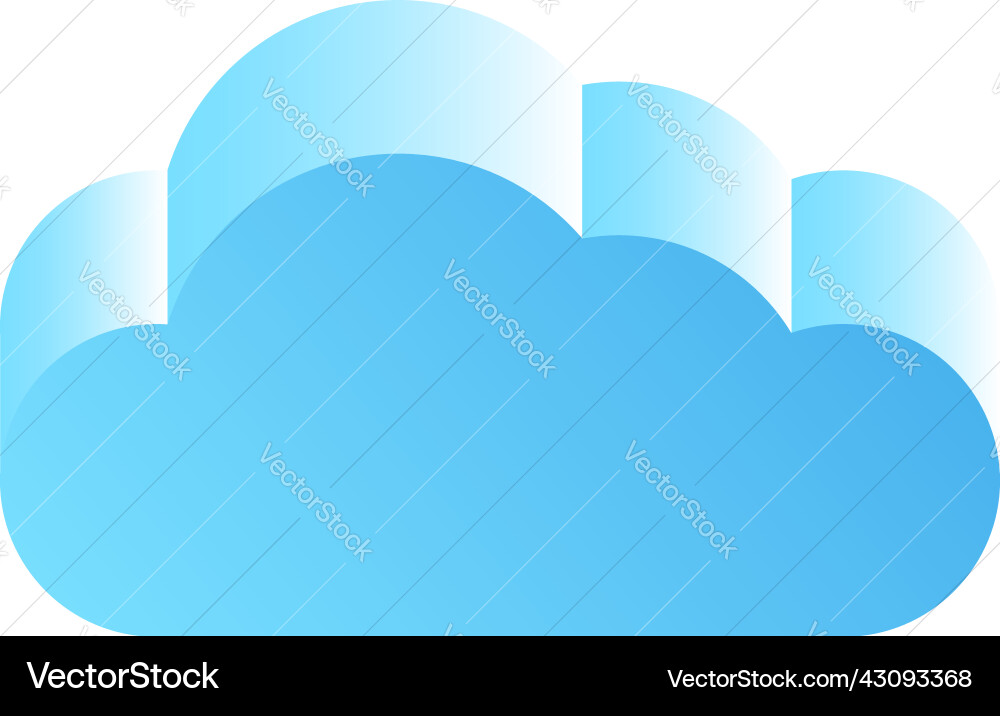 Cloud symbol icon shape for computing vector image