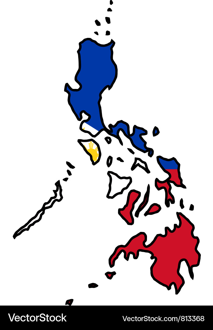 Colorful Philippines Map Vector Image