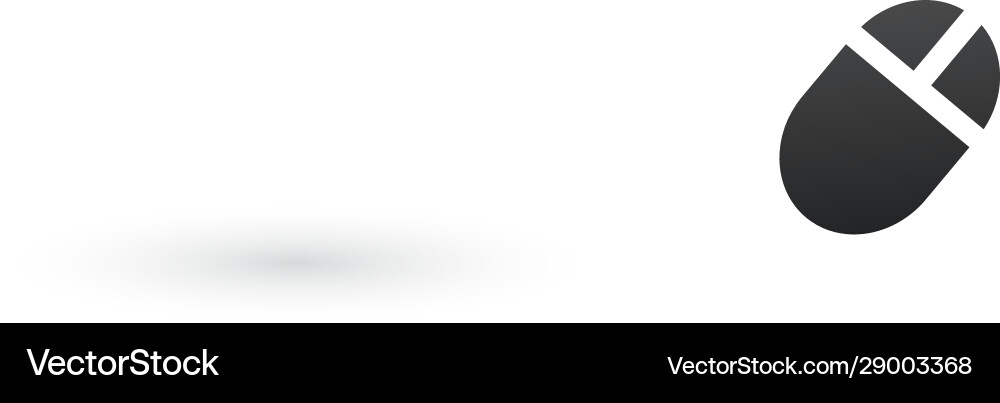 Computer mouse icon on round internet button vector image