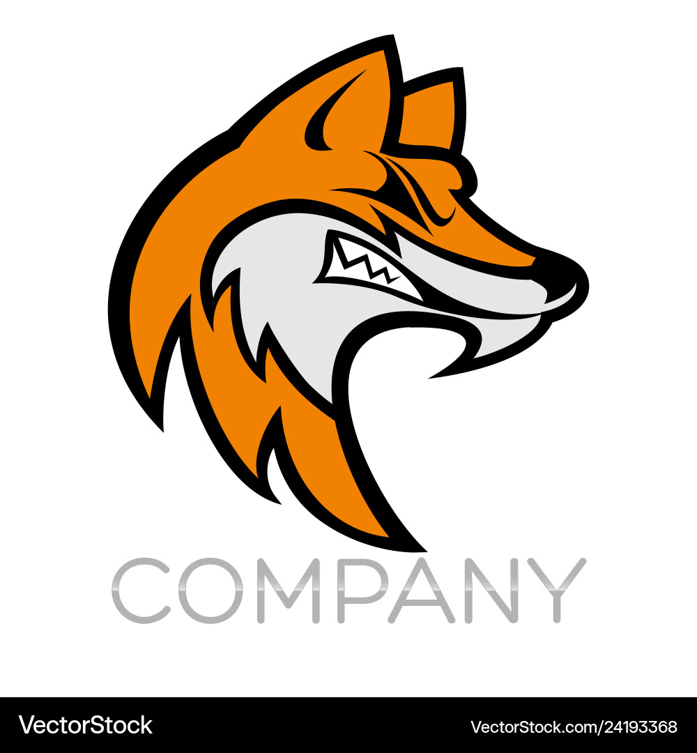 Cute Fox Mascot Logo vector image