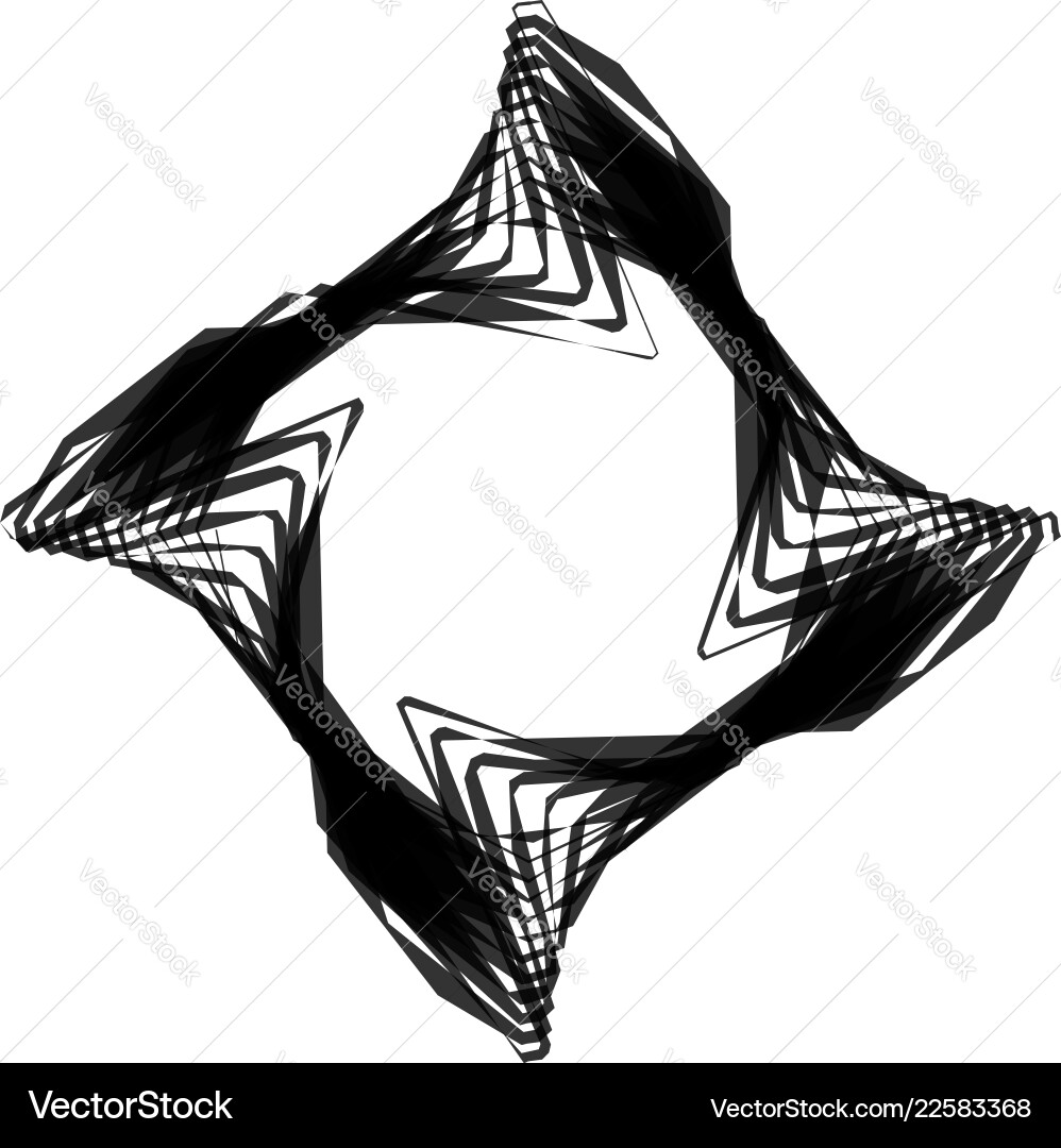 Edgy angular monochrome geometric element Edgy angular monochrome geometric element vector image
