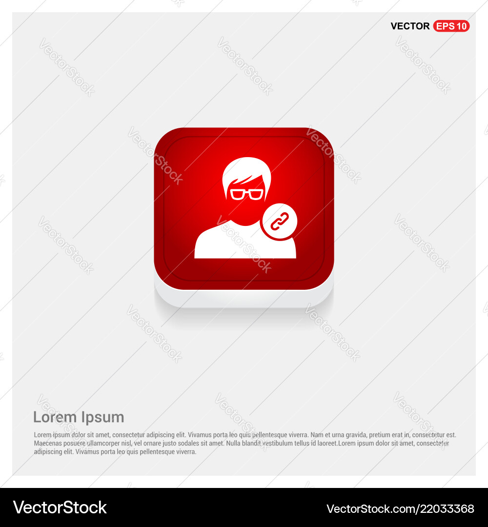 Link attach user icon Link attach user icon vector image
