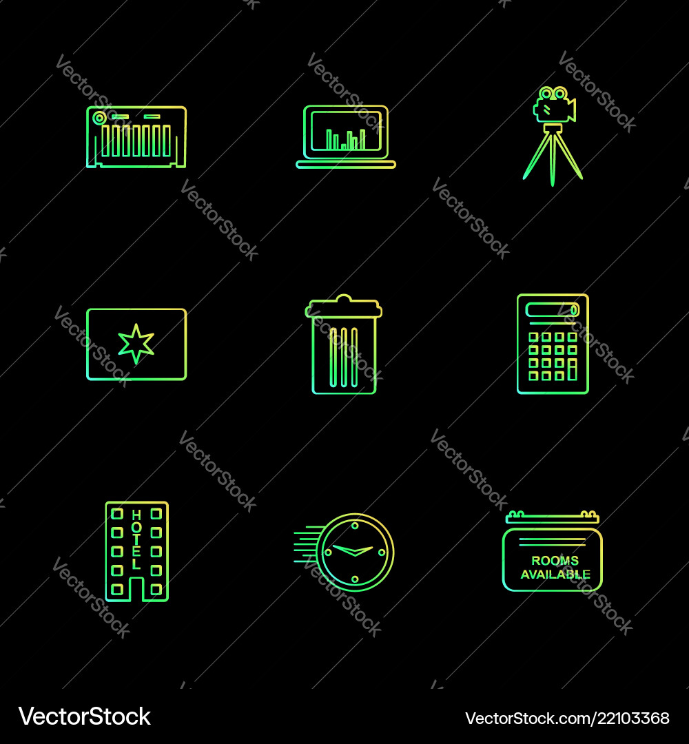 Multimedia camera user interface technology vector image