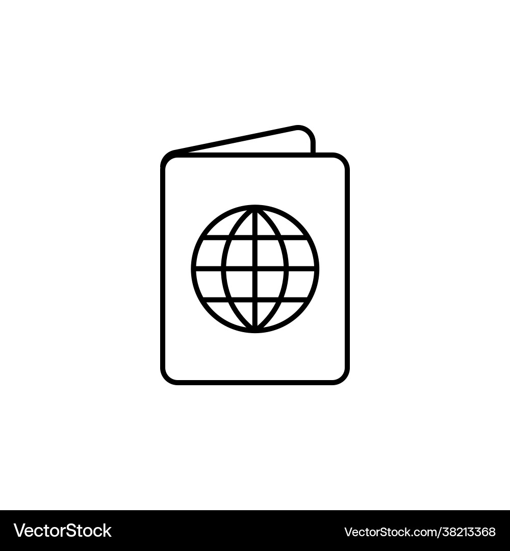 Passport lineare Ikone auf weißem Hintergrund editierbar Passport lineare Ikone auf weißem Hintergrund editierbar vektorbild