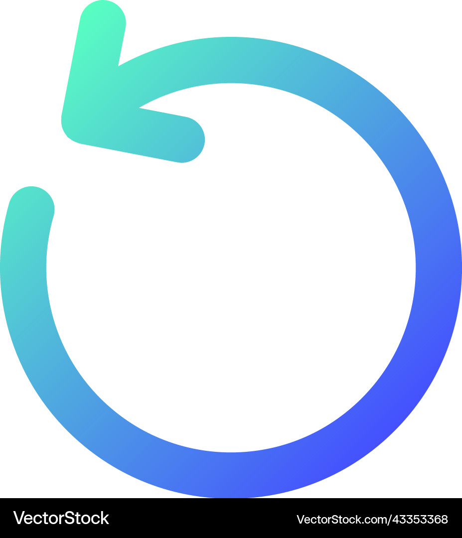 Pixel Gradient UI Arrow Icon vector image