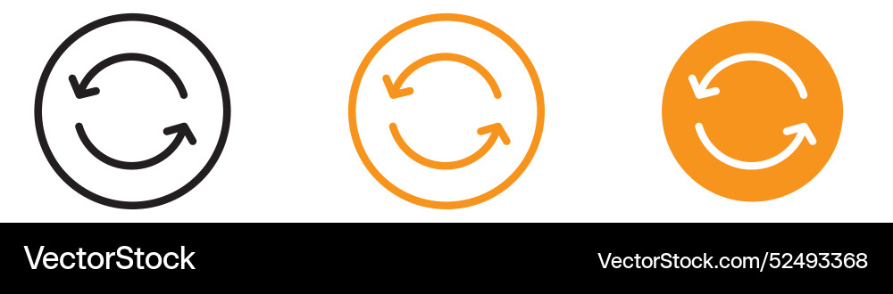 Refreshing refresh icon for user interface Refreshing refresh icon for user interface Vector Image