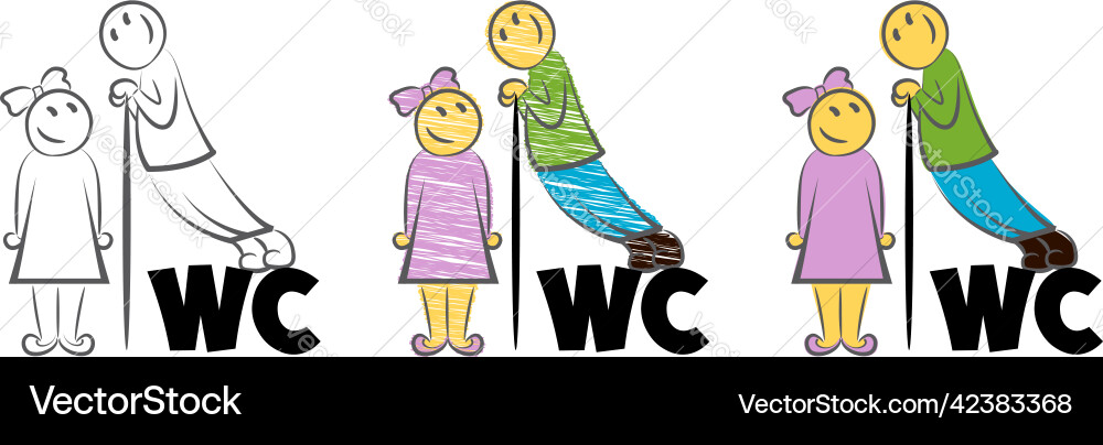 Wc funny concept Wc funny concept vector image