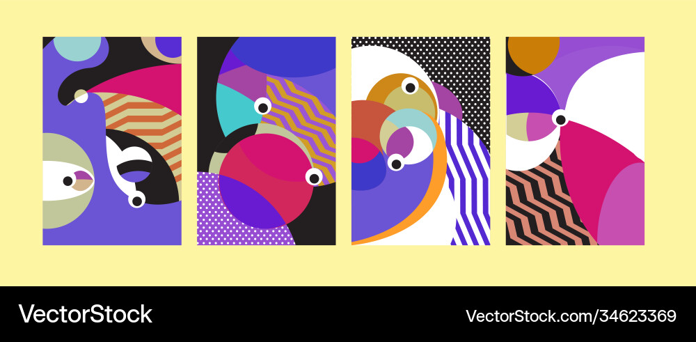 Abstract colorful geometric and curvy pattern Abstract colorful geometric and curvy pattern Vector Image
