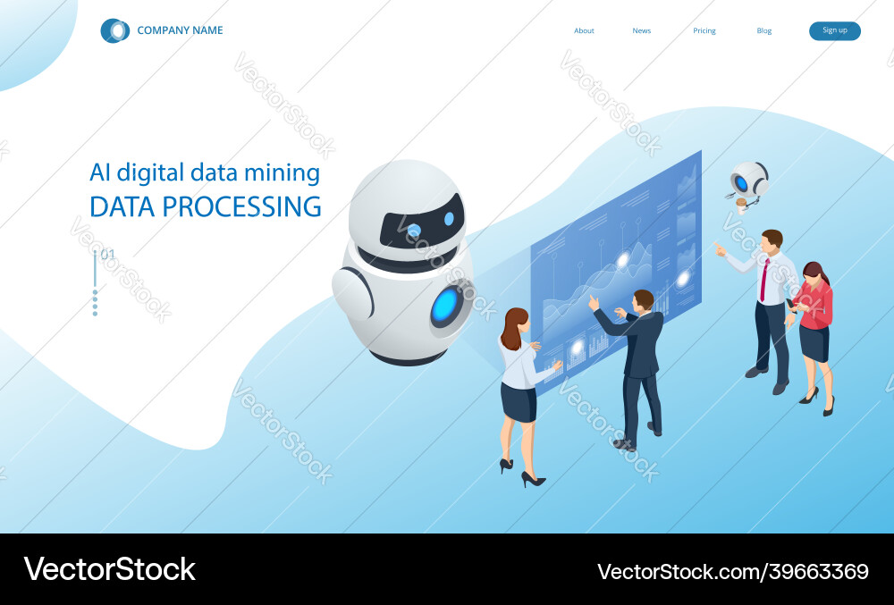 AI Data Analysis & Processing vector image
