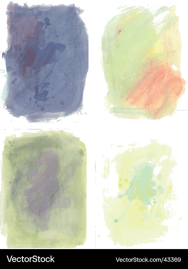Aquarell Farben Swatches Vektorbild