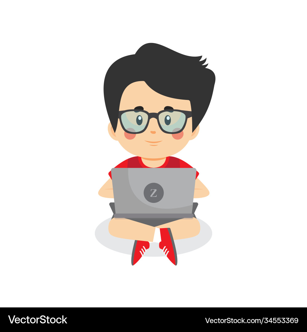 Children using computers Vector Image